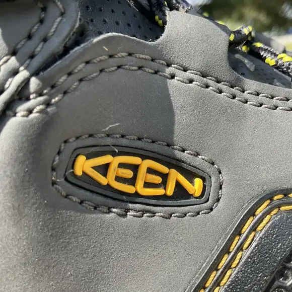 KEEN Utility Work Boots Men 12 Steel Toe Waterproof Gray Yellow EH ASTM USA made